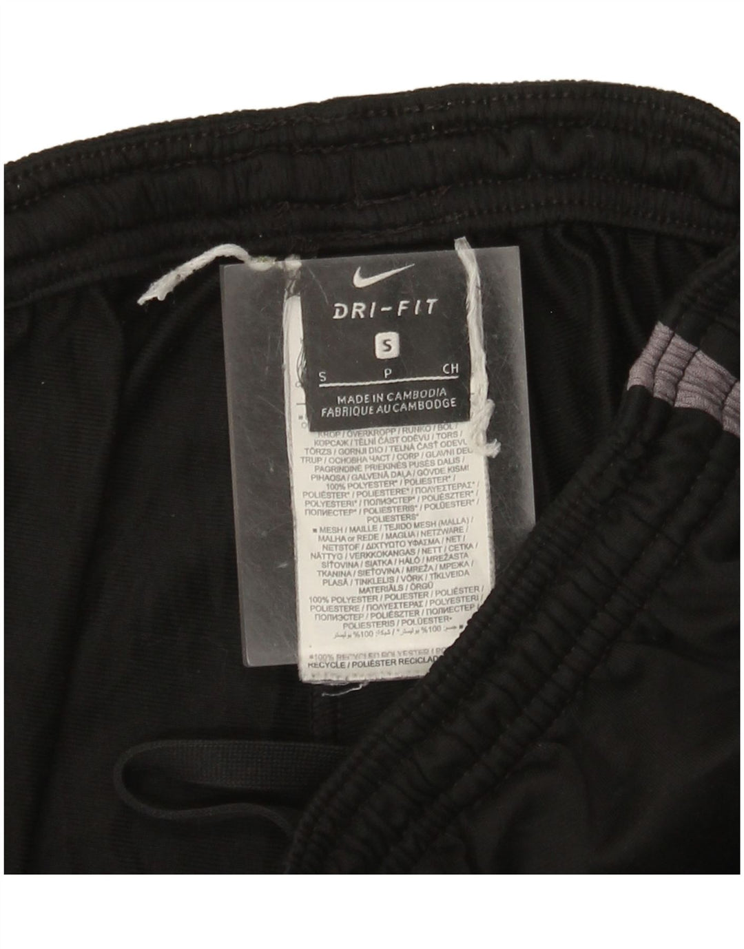 Nike Pantalon de survêtement Dri Fit pour homme Taille S en polyester color block noir