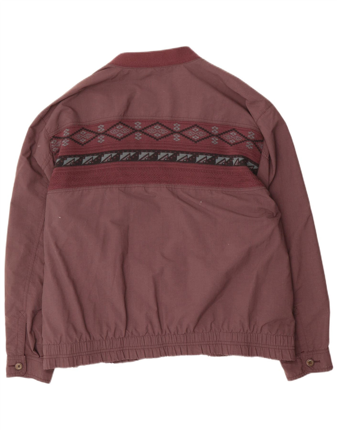 vintage Mens Double Breasted Bomber Jacket IT 54 2XL Violet Géométrique