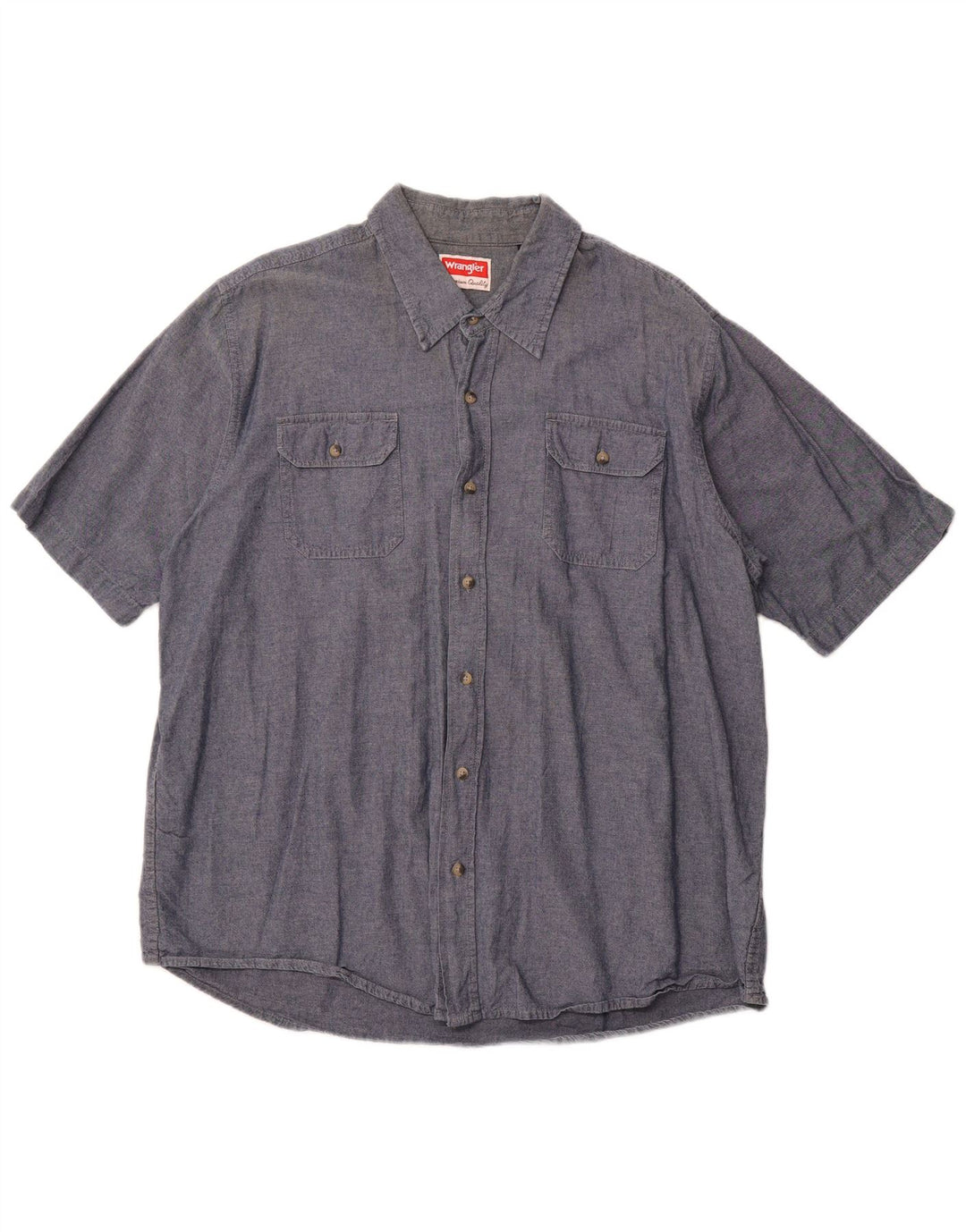 WRANGLER Chemise à Manches Courtes Homme 2XL Bleu Coton