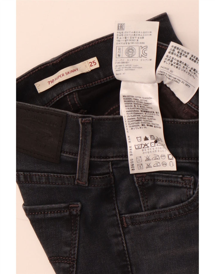 LEVI'S Jean Super Skinny 710 Femme W25 L30 Coton Noir