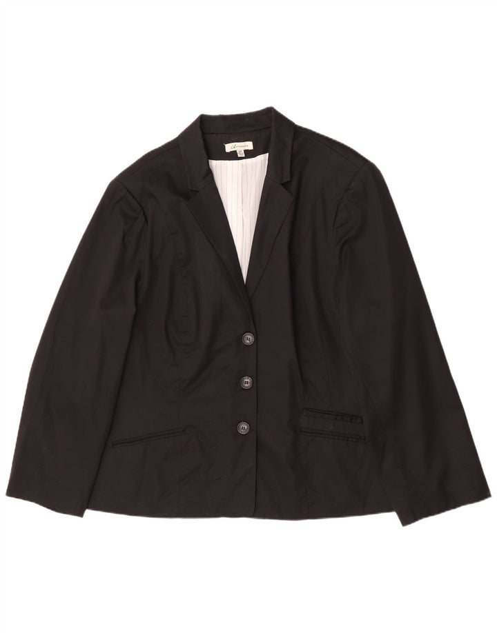 Marks & Spencer Veste blazer autographe à 3 boutons pour femme UK 22 3XL Noir