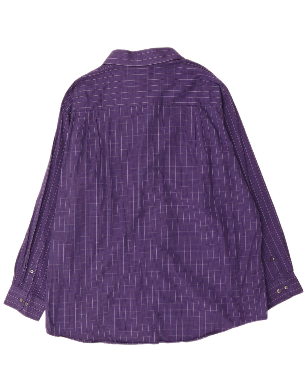 CALVIN KLEIN Chemise Homme Taille 18 2XL Violet Check Coton