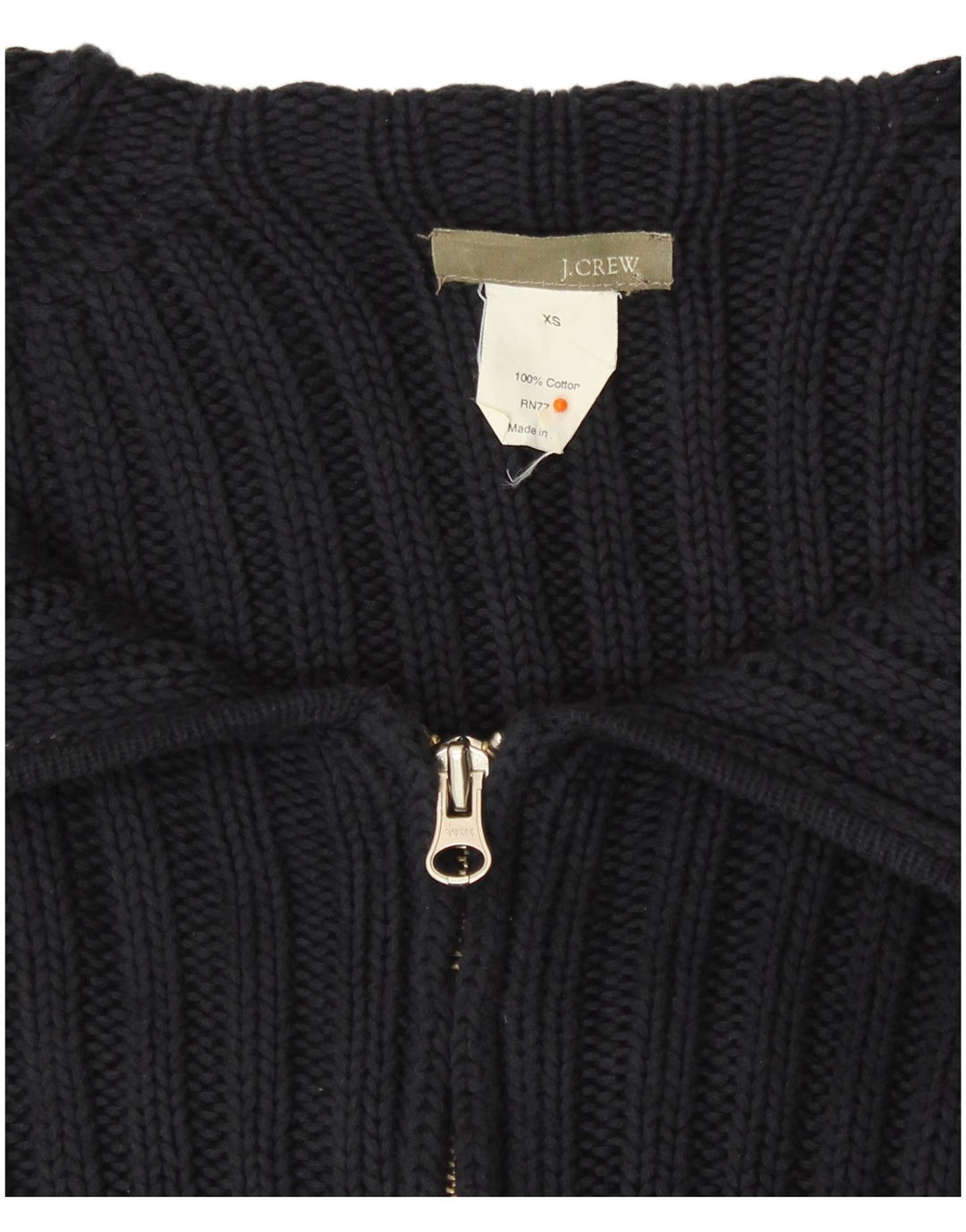J. CREW Cardigan à capuche pour femme UK 6 XS Bleu marine en coton