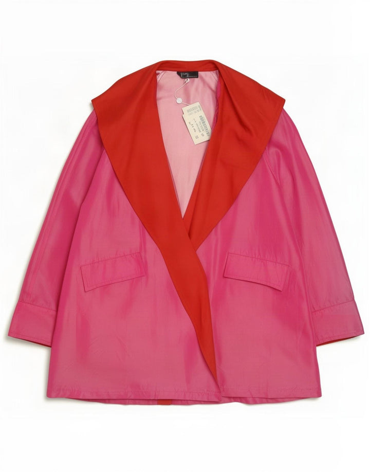 Mila Schon Pardessus Femme IT 42 Acétate Colorblock Rose Moyen
