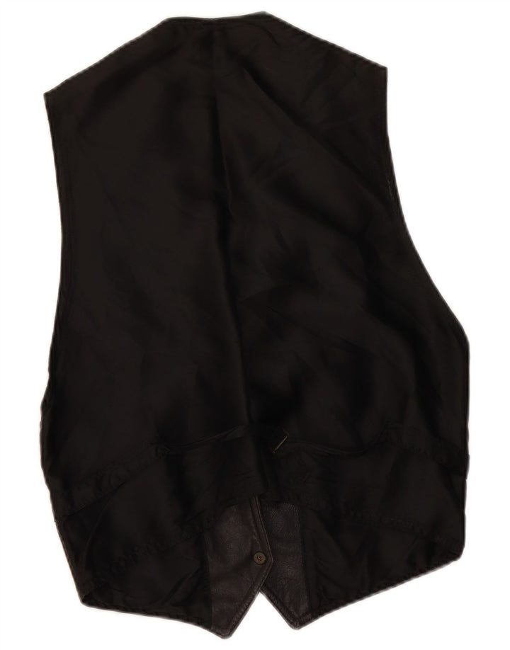 gilet en cuir homme vintage grand cuir noir