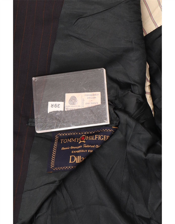 TOMMY HILFIGER Veste Blazer Homme UK 39 Medium Navy Blue Pinstripe