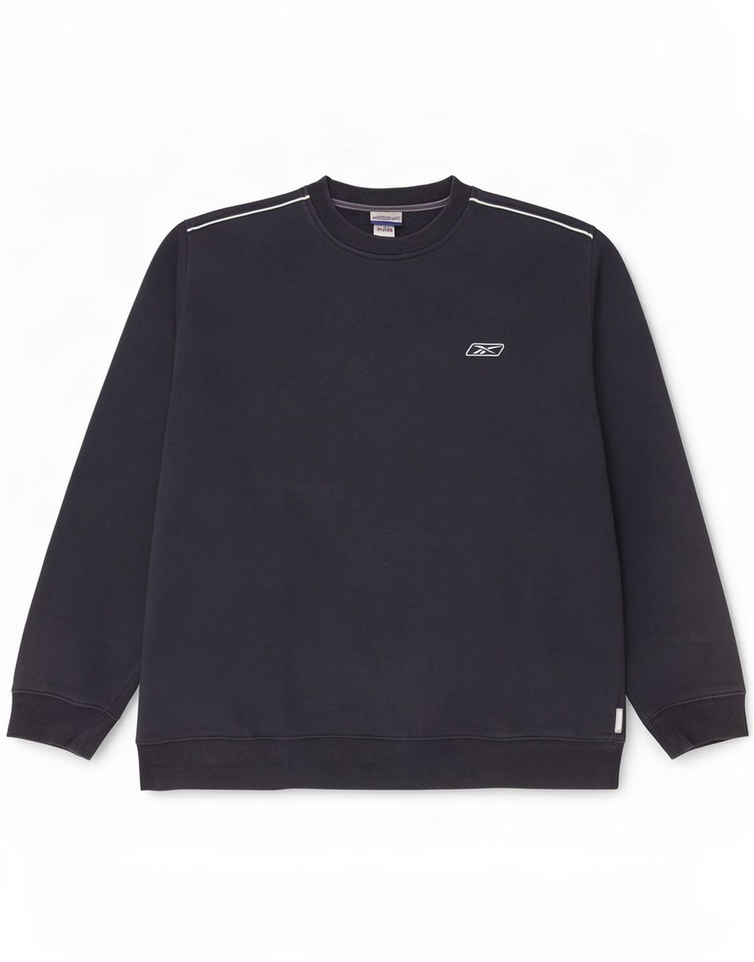 Reebok Sweat-shirt pour homme en coton bleu marine Taille L