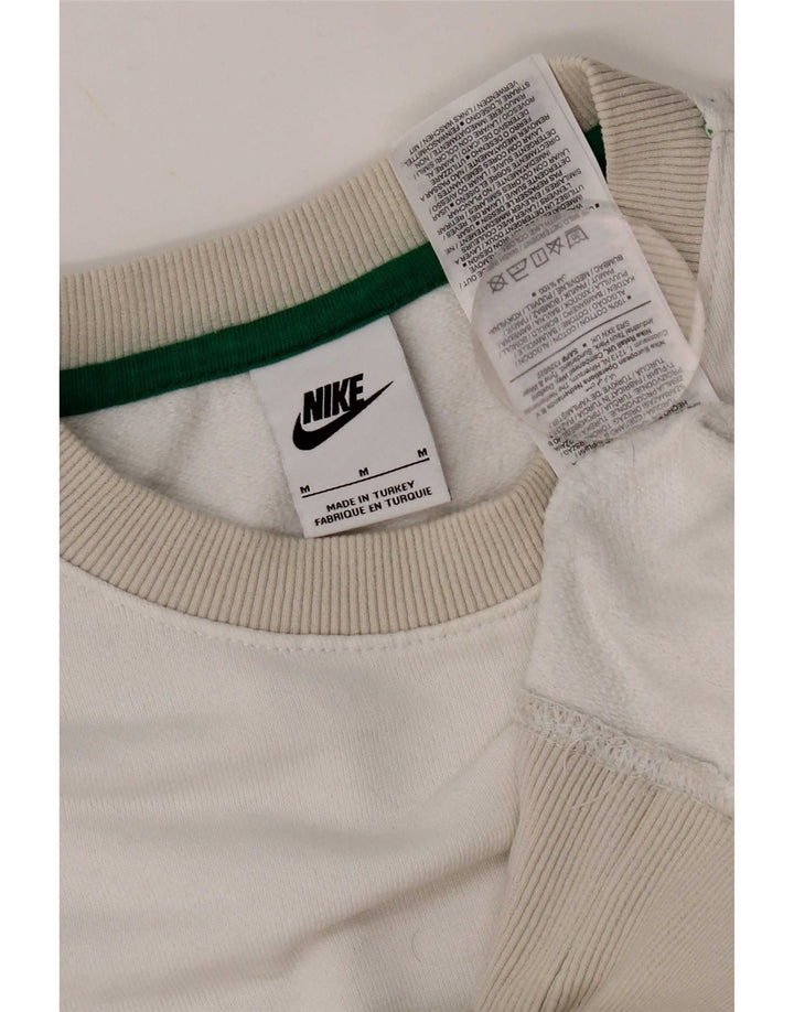 Nike Sweat-shirt graphique en coton color block blanc moyen pour homme
