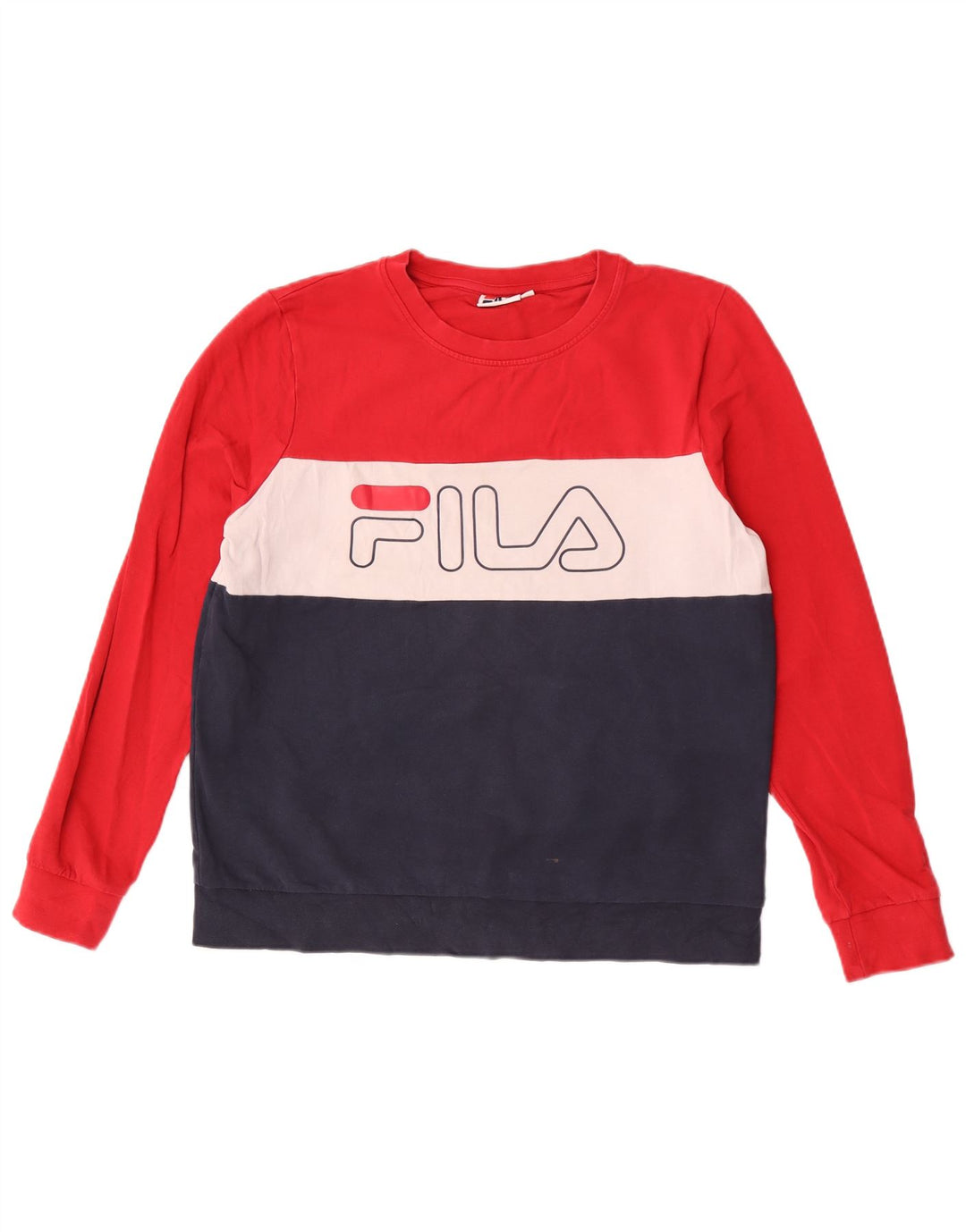 Fila Sweat-shirt graphique pour femme UK 16 Large Multicolore Colourblock