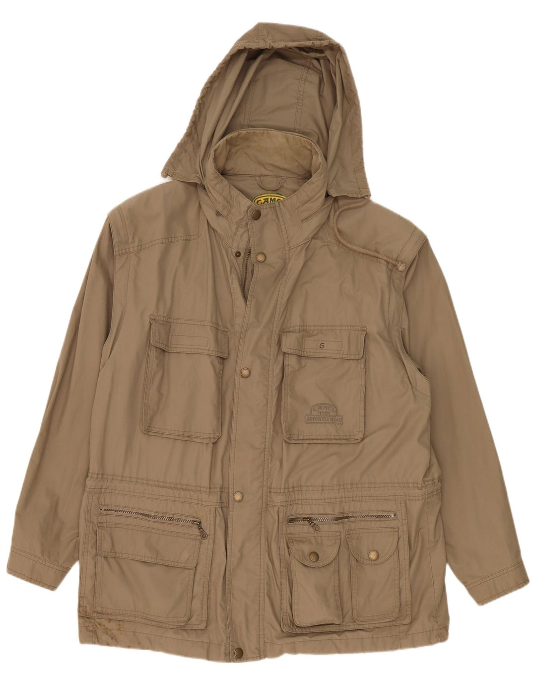 Camel Active Veste utilitaire à capuche pour homme IT 55 2XL Kaki Coton