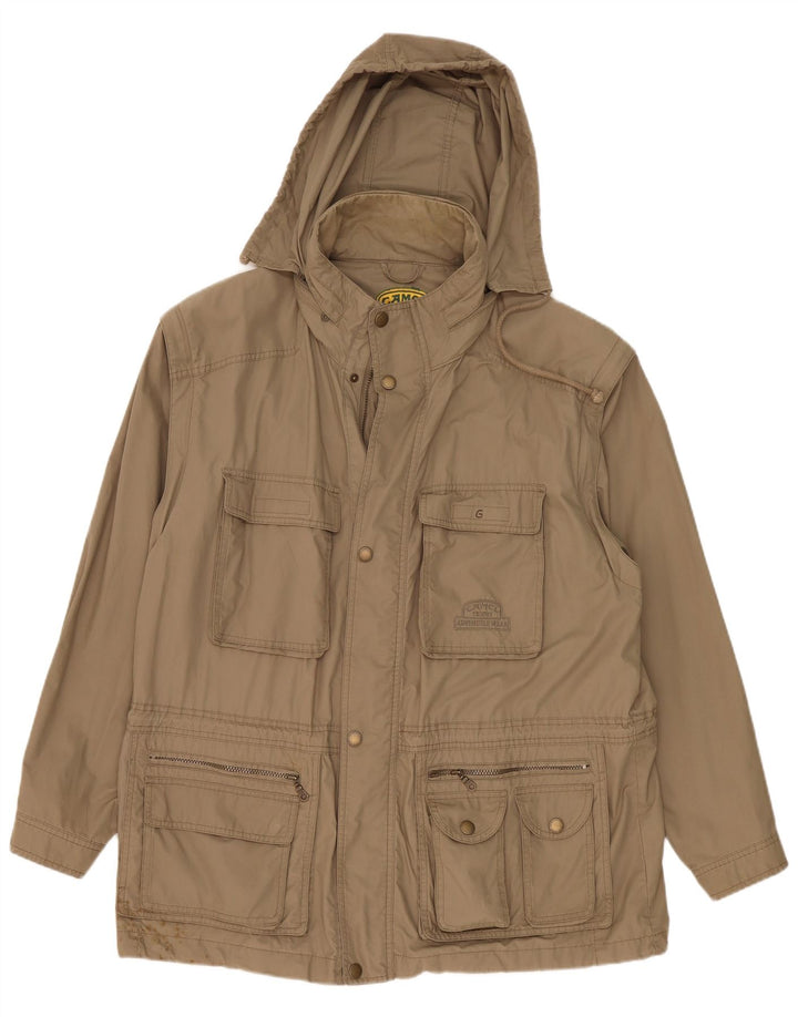 Camel Active Veste utilitaire à capuche pour homme IT 55 2XL Kaki Coton
