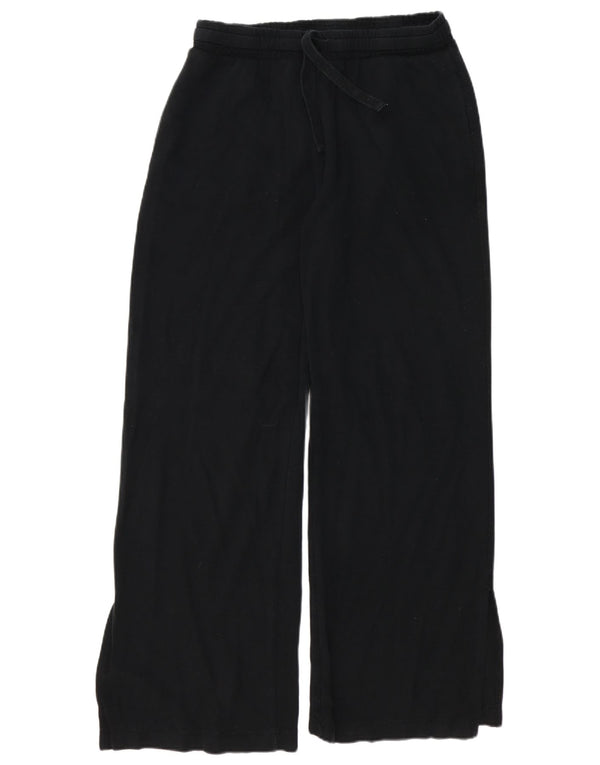 Zara Pantalon de survêtement coupe ample pour femme UK 10 Small Noir Coton