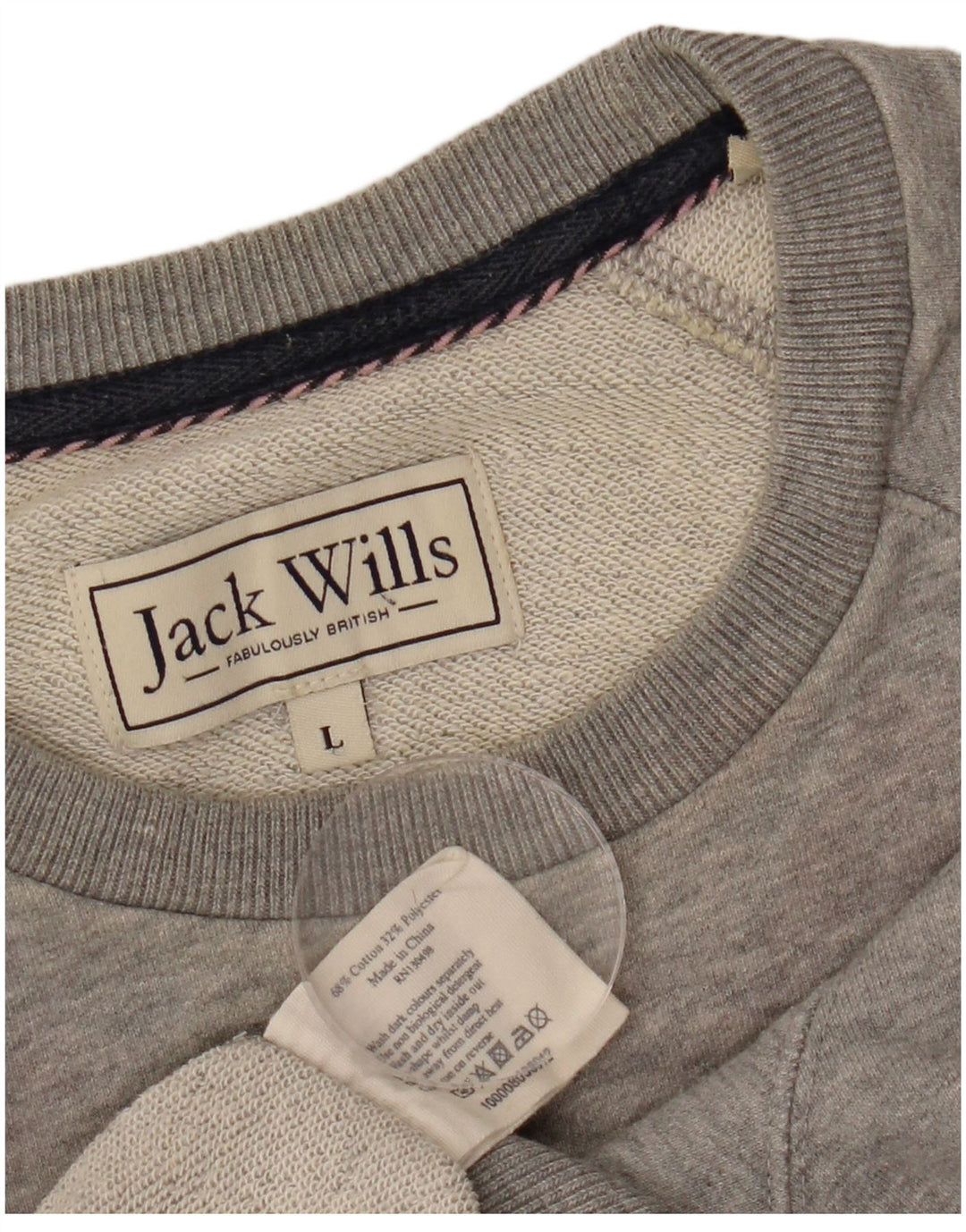 JACK WILLS Sweat-shirt graphique pour homme en coton gris Taille L