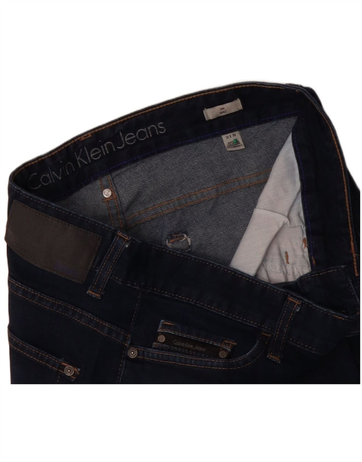 CALVIN KLEIN Jean droit homme W31 L27 bleu marine coton