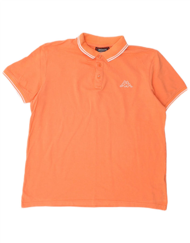 Kappa Polo Homme Large Orange Coton