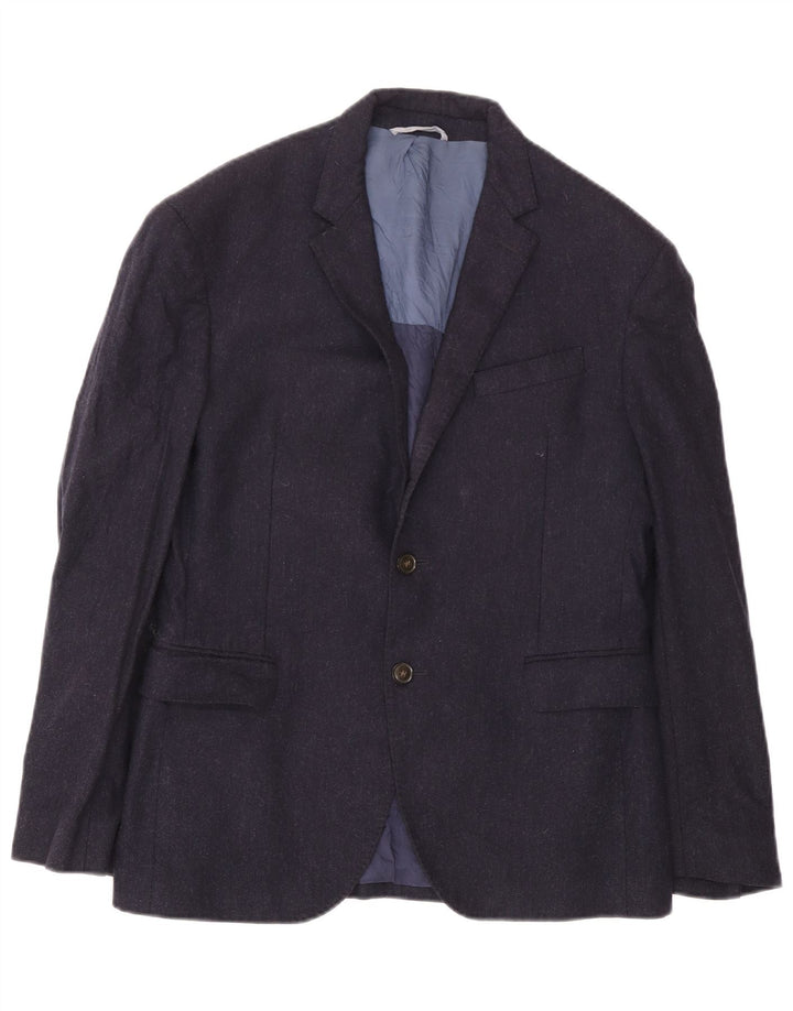 Tommy Hilfiger Veste blazer à 2 boutons pour homme IT 50 Grande laine bleu marine