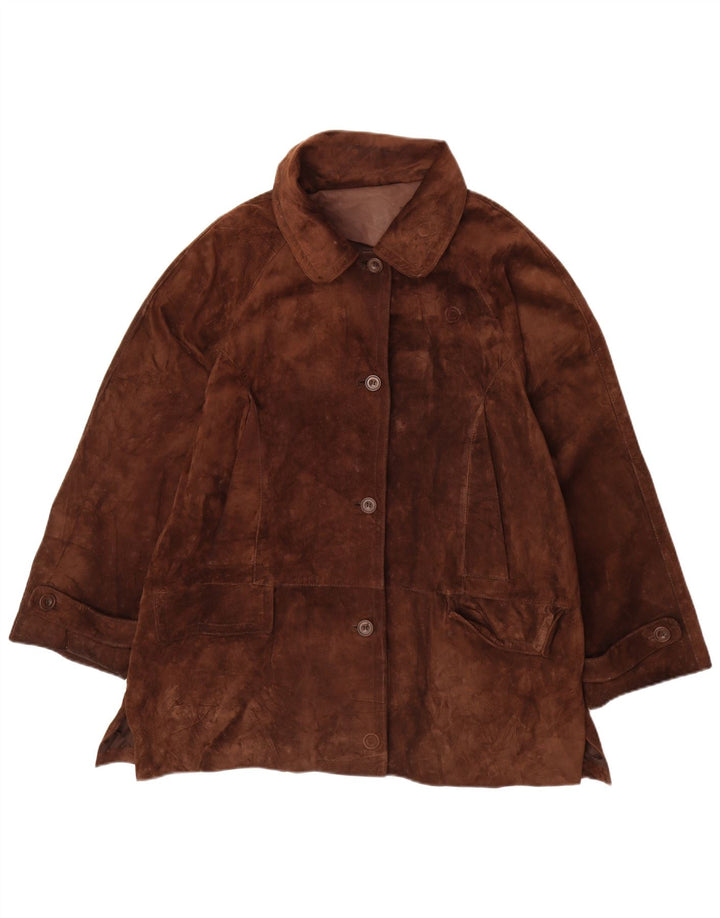 Conbipel Veste En Daim Femme IT 46 Grand Cuir Marron