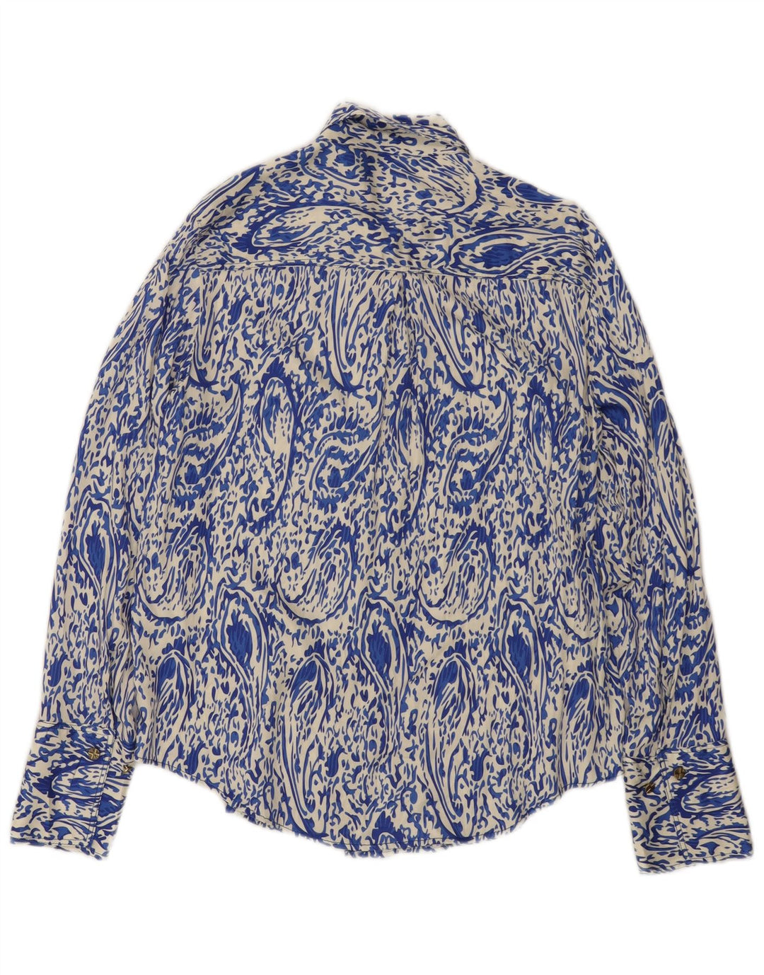 Zara Chemise ample pour femme UK 10 Petit Bleu Paisley