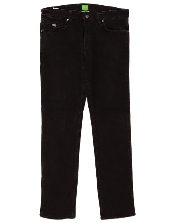 Hugo Boss Jean droit W34 L32 pour homme en coton noir