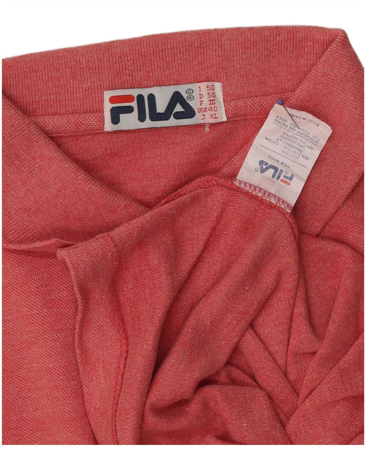 Fila Polo Homme IT 50 Coton Chiné Rouge Moyen