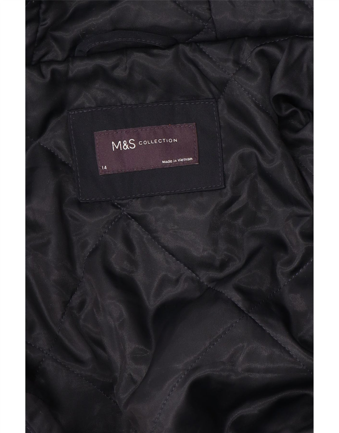 Marks & Spencer Manteau coupe-vent à capuche pour femme UK 14 Bleu marine moyen