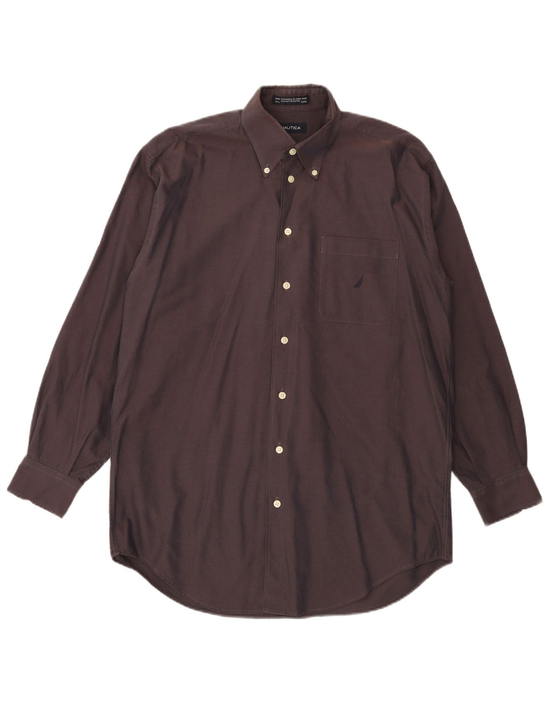 Nautica Chemise Homme Taille 15 1/2 Coton Gris Moyen