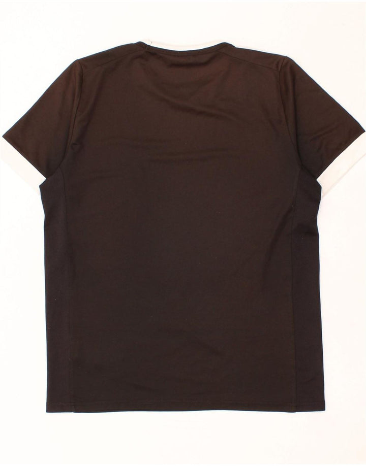 PUMA Mens T-Shirt Top Medium Black Colourblock Polyester Vintage Puma and Second-Hand Puma from Messina Hembry 