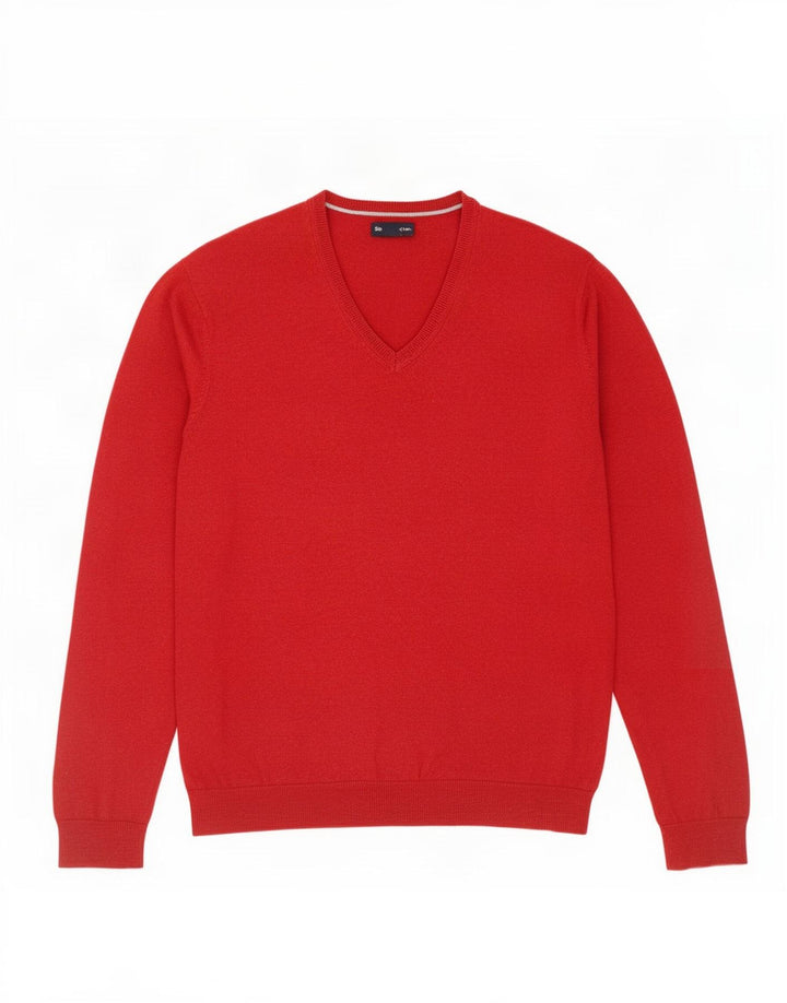Gap Pull Col V Homme XL Rouge Coton