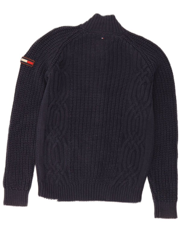 Tommy Hilfiger Pull Cardigan Garçon 13-14 ans Bleu Marine Coton