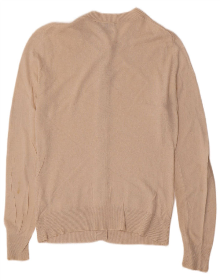 Massimo Dutti Cardigan pour femme en soie beige moyen UK 12