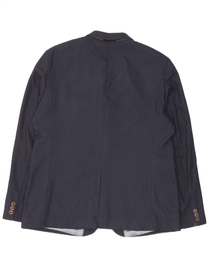 Ted Baker Veste blazer à 2 boutons pour homme Taille 7 3XL Bleu marine Polyester