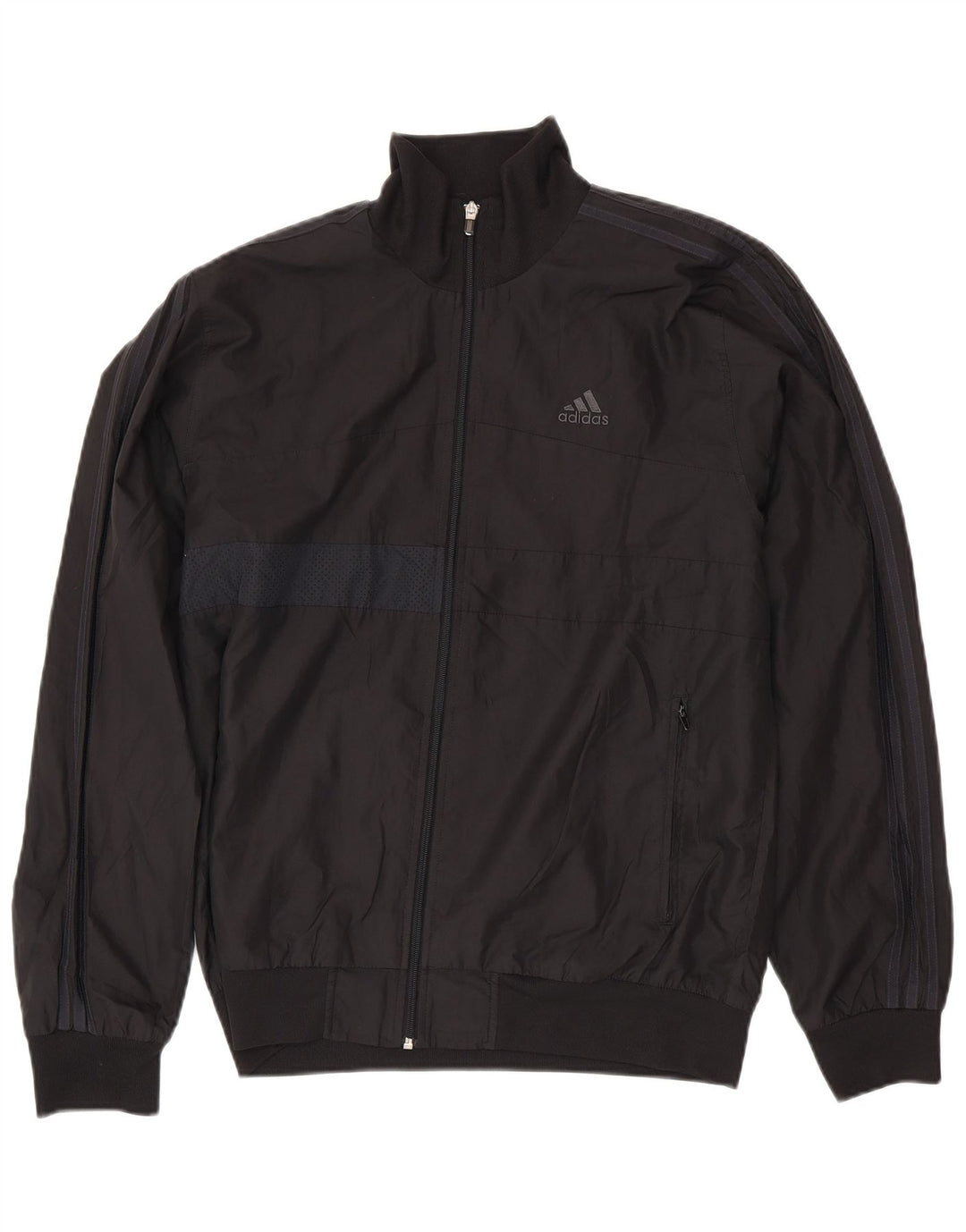 ADIDAS Veste de survêtement pour homme UK 42/44 Large Noir Polyester