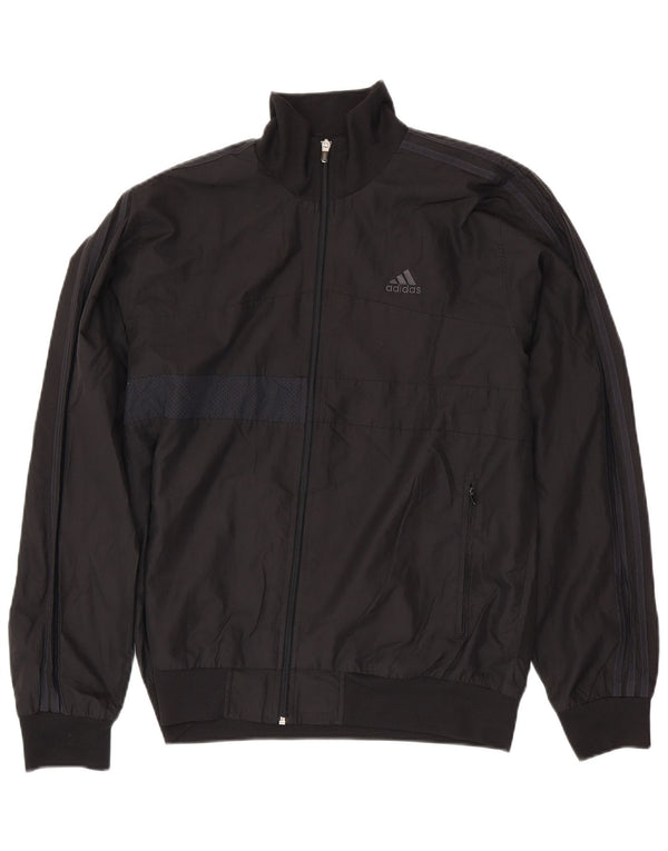 ADIDAS Veste de survêtement pour homme UK 42/44 Large Noir Polyester