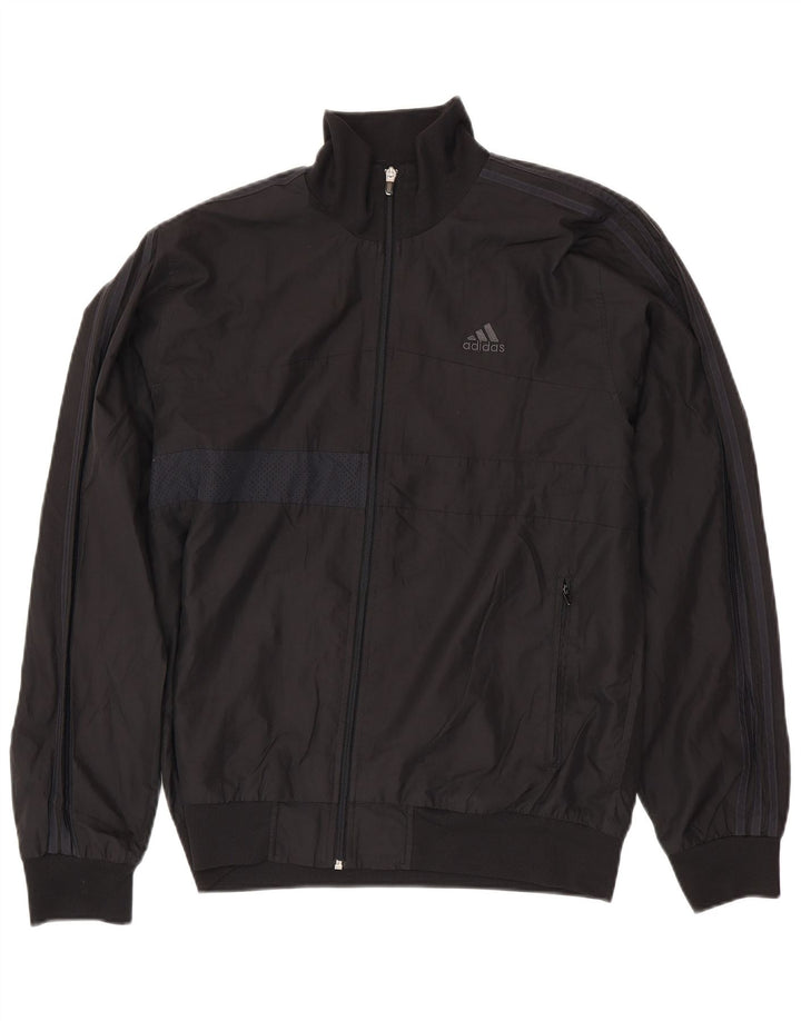 ADIDAS Veste de survêtement pour homme UK 42/44 Large Noir Polyester