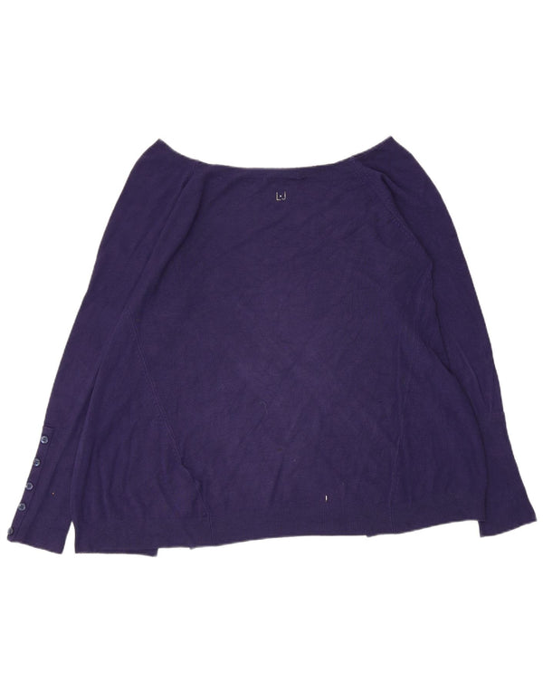 Liu Jo Pull col bateau pour femme UK 14 Violet moyen Viscose