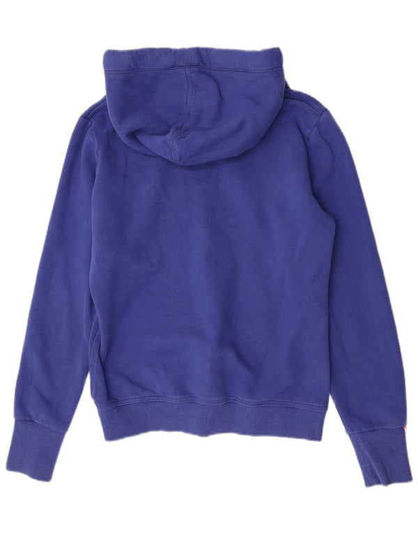 Superdry Pull à capuche pour femme UK 16 Large Bleu Coton