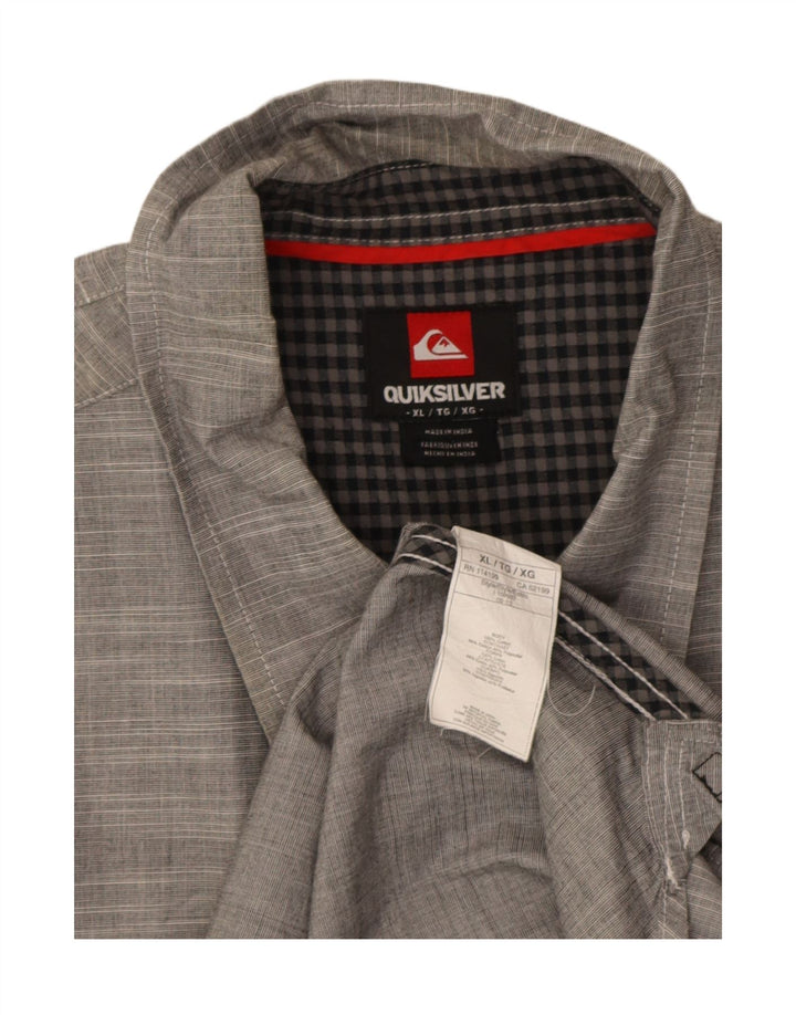 Quiksilver Chemise Homme XL Gris Rayé Coton