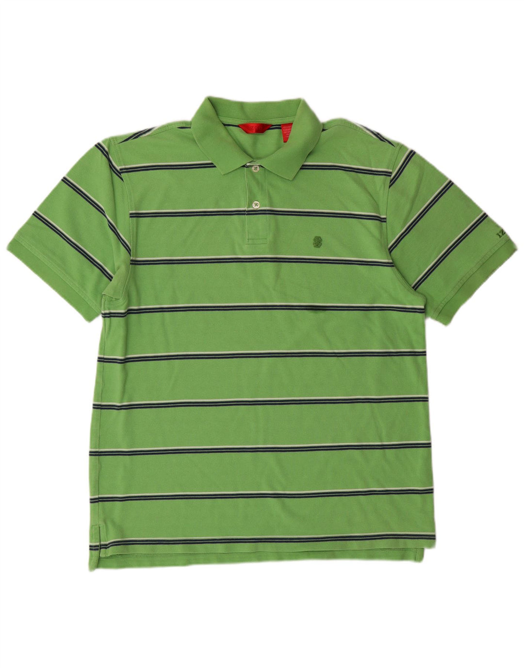 Izod Polo Homme Grand Coton Rayé Vert