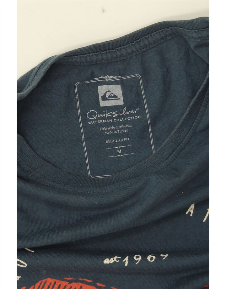 Quiksilver T-Shirt Regular Fit Graphique Homme Bleu Marine Moyen