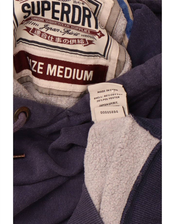 SUPERDRY Pull à Capuche Graphique Homme Bleu Marine Moyen Coton