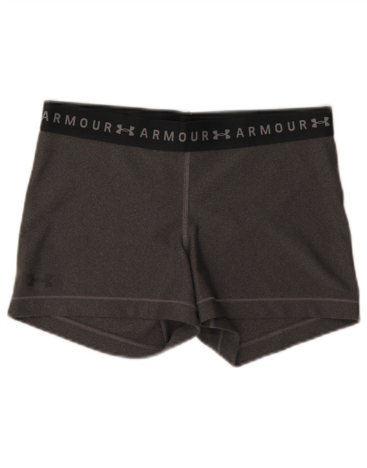 Under Armour Short de sport graphique pour femme UK 14 Gris moyen