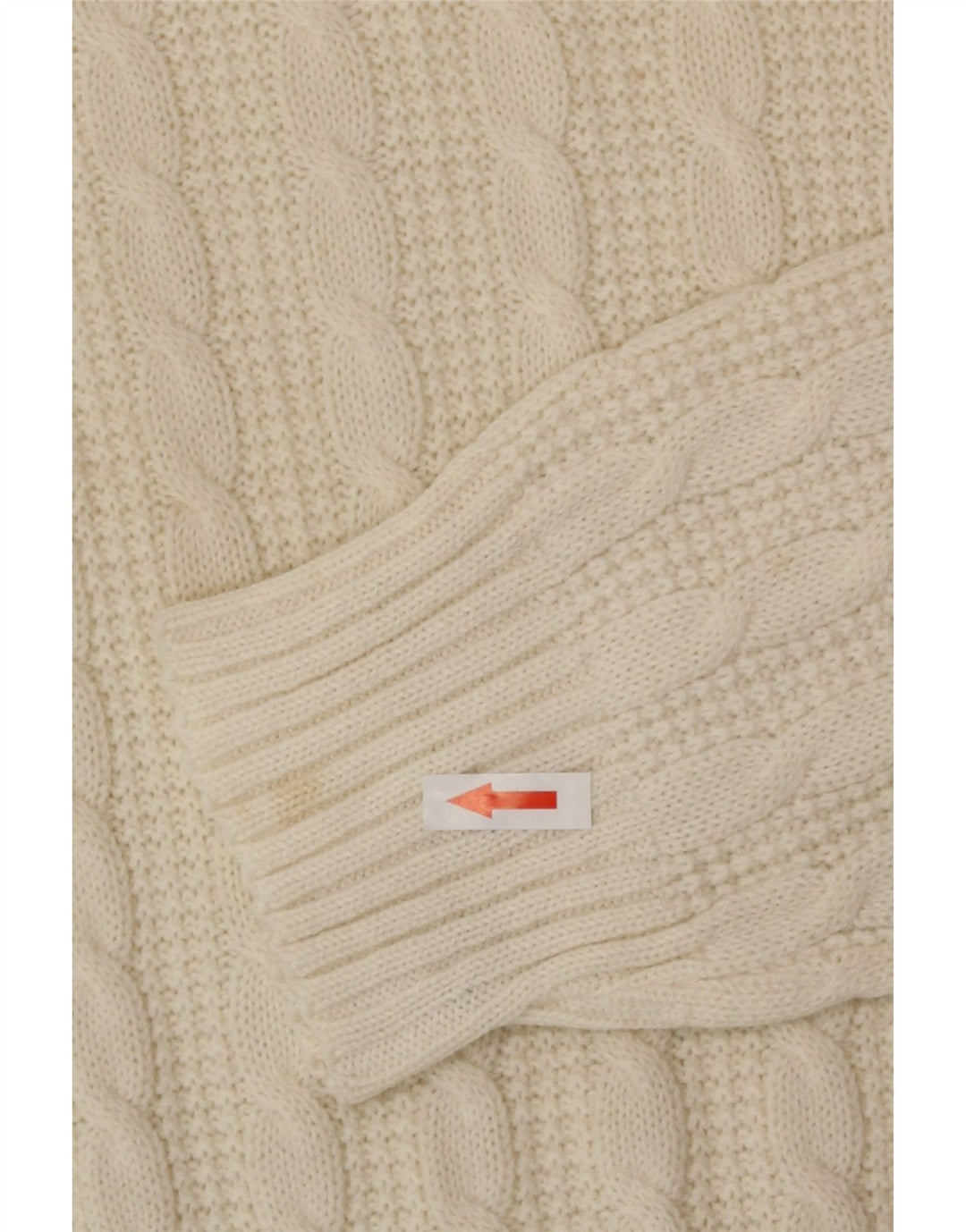Pull à col rond Vintage pour hommes, blanc cassé moyen
