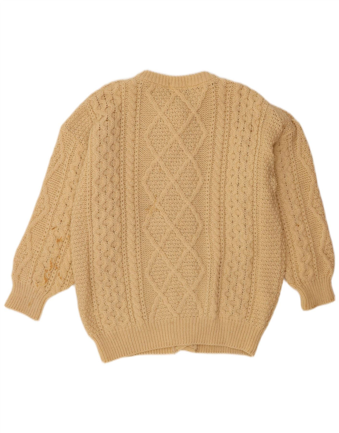 Oak Tree Cardigan surdimensionné pour femme UK 16 Grande laine beige