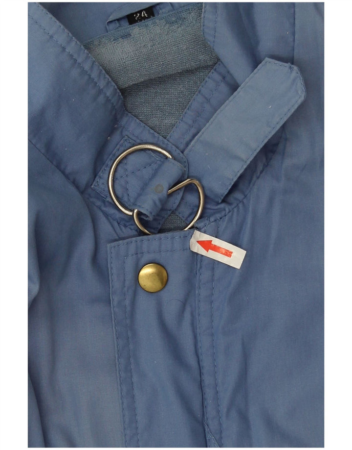 Veste Bomber Homme Vintage UK 38 Polyester Bleu Moyen