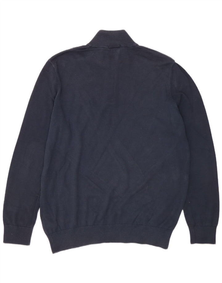 TIMBERLAND Pull col zippé pour homme en coton bleu marine Large