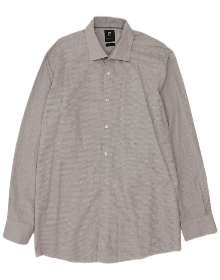 PIERRE CARDIN Chemise Homme Taille 43 XL Bleu Tacheté