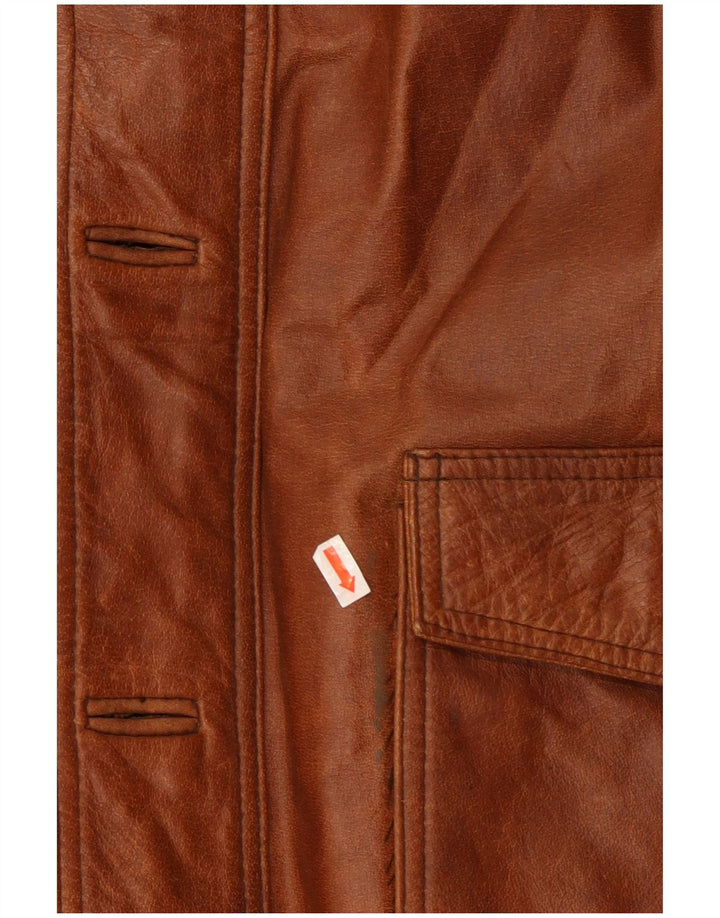 UNION RIVER Veste en cuir pour homme UK 42 XL Cuir marron