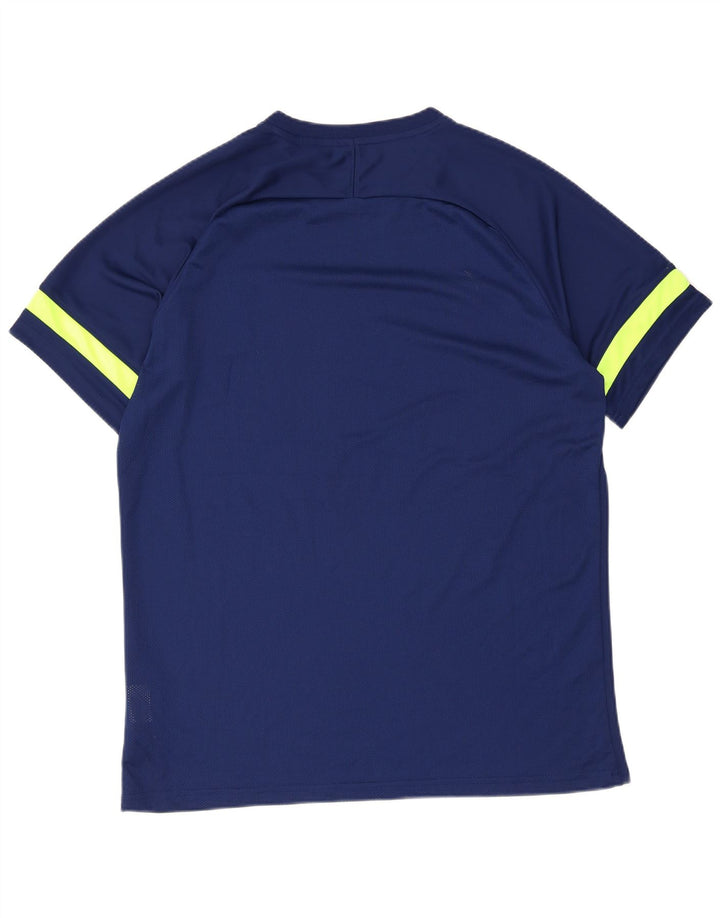 Nike Hommes Dri Fit T-Shirt Haut XL Bleu Marine Colorblock Polyester