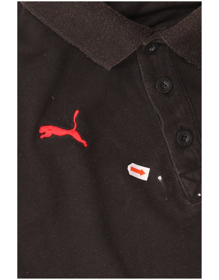 PUMA Polo Homme Noir Moyen Colourblock