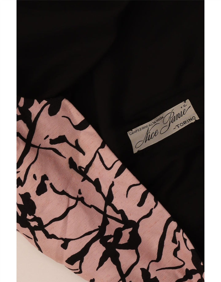 vintage Femmes Motif Abstrait 3/4 Manches Blazer Veste UK 16 Grand Rose